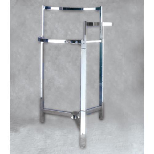 CLOTHES DISPLAY - CHROME- 3-LEVEL FOLDING ROUND CLOTHES RACK