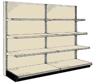 Half Gondola Store Wall Shelving